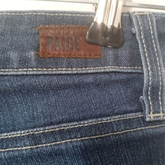 Paige Hoxton Side Stripes Raw hem Ankle Jeans Size 29 in Blue Color - Picture 9 of 16